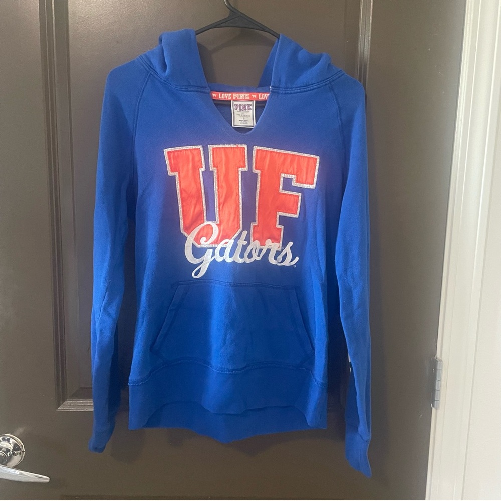 PINK Victoria's Secret UF University of Florida Gators Blue Orange Hoodie Size S